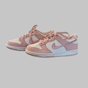 Nike Dunk Low Pink White Youth 6Y Women's 7.5 Sneakers DO6485-600 Lace Up